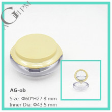 Special&Transparent Round Compact Powder Container AG-ob, AGPM Cosmetic Packaging, Custom colors/Logo